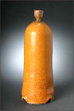 tall orange bottle