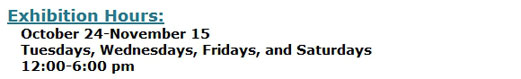 Exhibition Hours