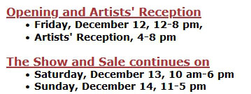Yourist Studio Gallery Holiday Sale dates